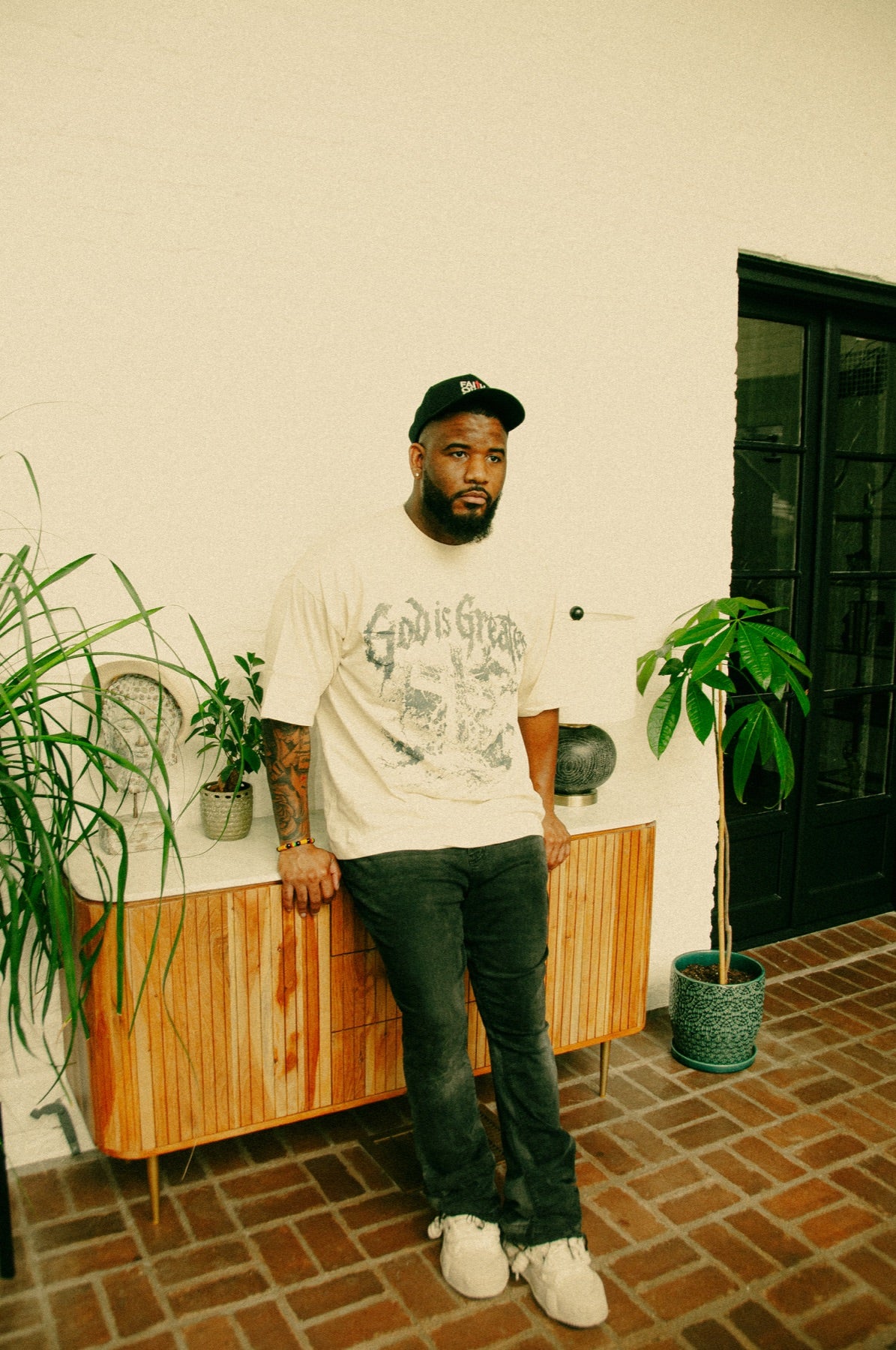 God Is Greater Tee - Cream authentic photo