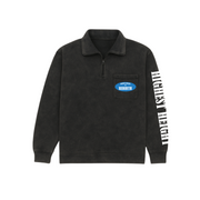 Highest Height – Acid Wash Quarter-Zip Sweater