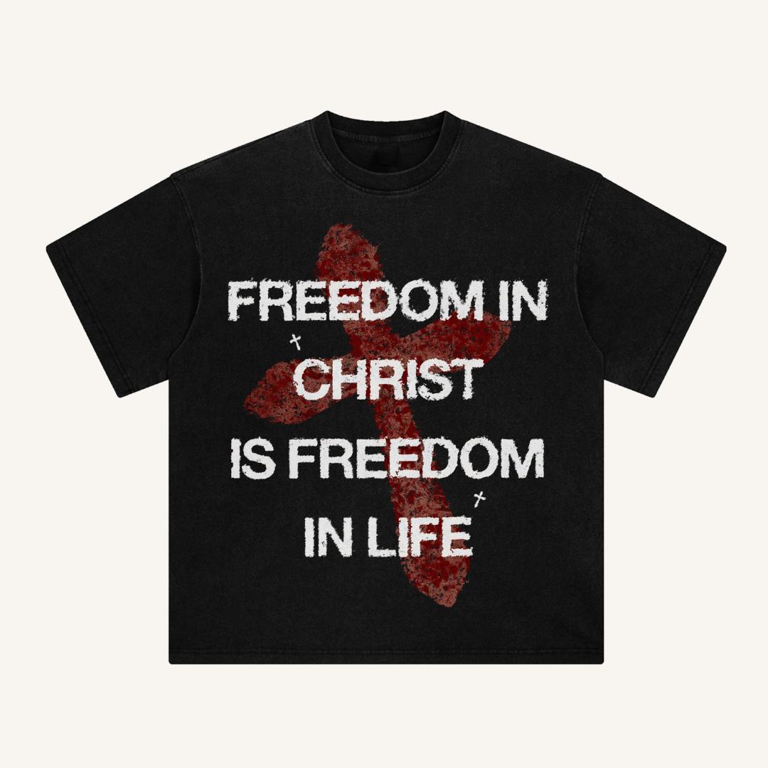 Freedom In Christ Christian tee by REBIRTH