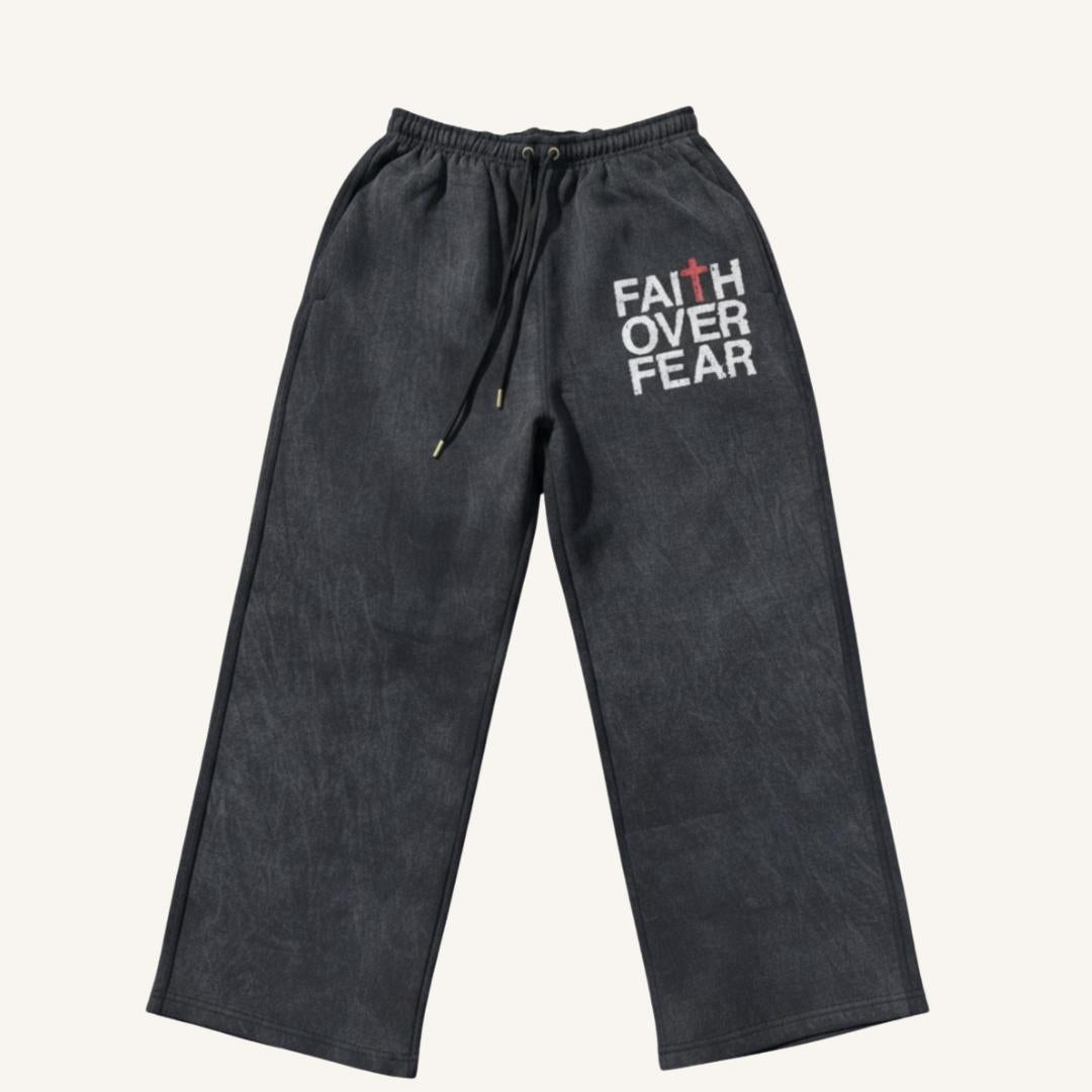 Faith Over Fear baggy sweatpants by REBIRTH