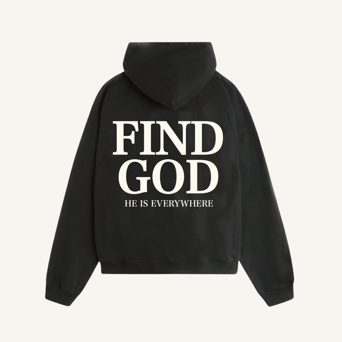 Find God black Christian hoodie by REBIRTH