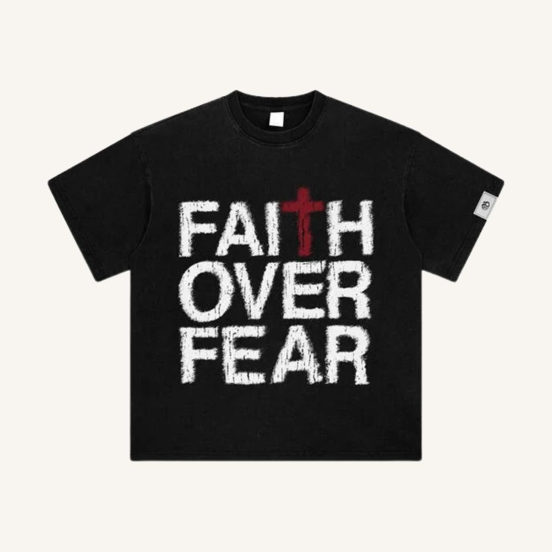 Faith Over Fear Christian tee by REBIRTH