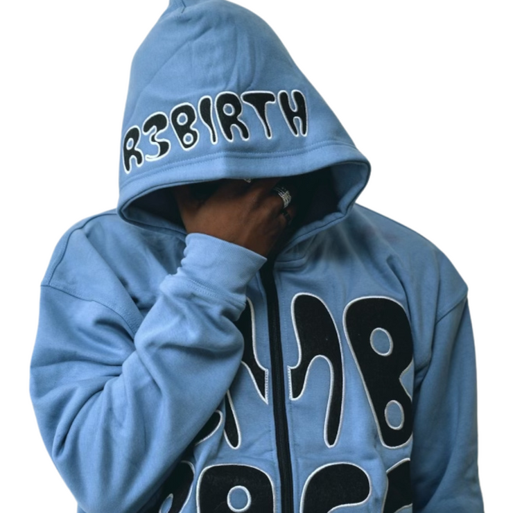 Embrace Your Rebirth Blue Zip up