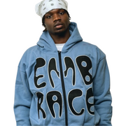 Embrace Your Rebirth Blue Zip up