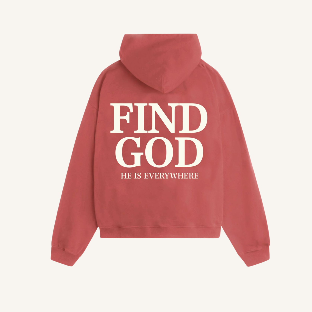 Find God peach Christian hoodie by REBIRTH