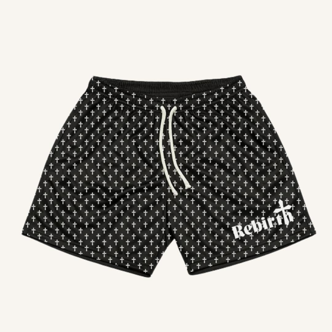 REBIRTH Signature mesh shorts