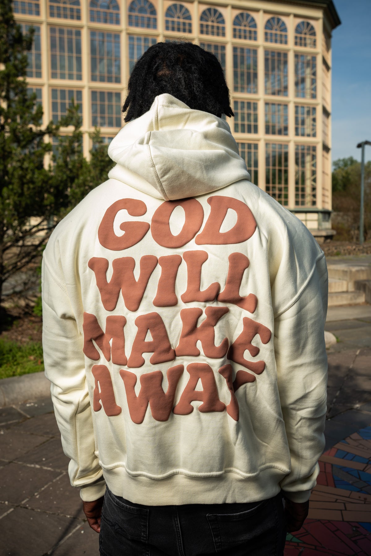 God Will Make a Way Cream Puff Print Hoodie