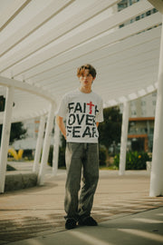 FAITH OVER FEAR WHITE TEE