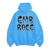 Embrace Your Rebirth Blue Zip up