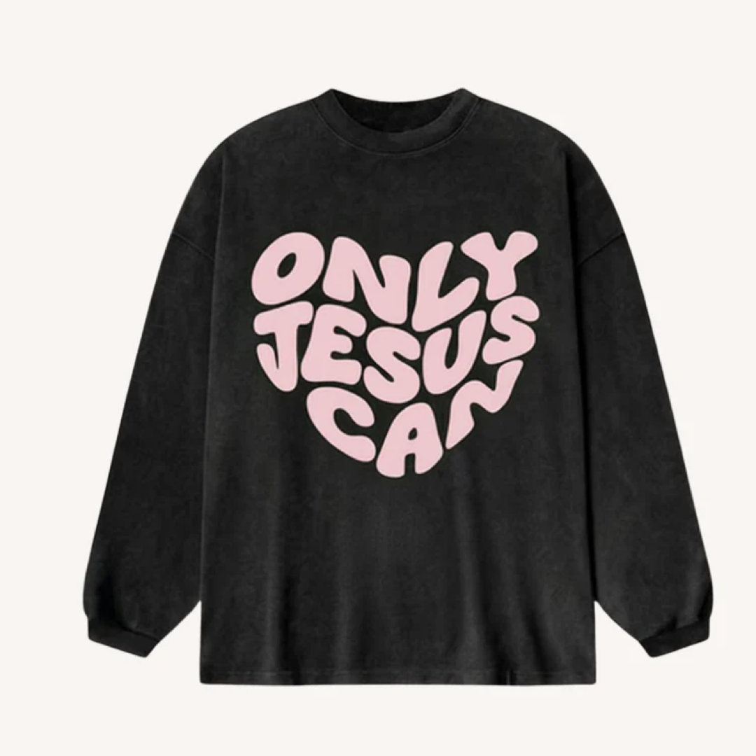 Only Jesus Can Long Sleeve mockup