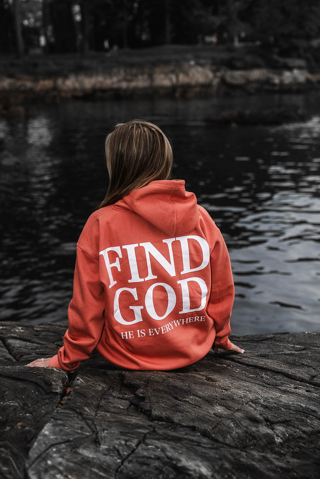 Find God Hoodie Peach testimony photo